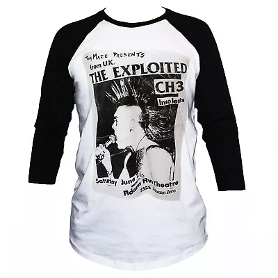 Buy The Exploited Hardcore Punk Rock T Shirt 3/4 Sleeve Baseball Unisex Size S-XL • 21.15£