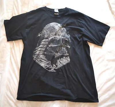 Buy T Shirt Star Wars Darth Vader Death Star Black Extra Large XL • 15£