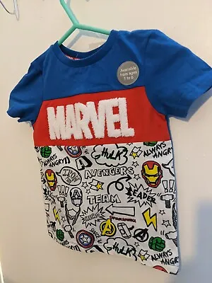 Buy Boys Marvel T-shirt 18-24 Months By George New With Tags • 6.99£