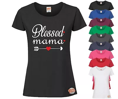 Buy BLESSED MAMA LADIES T-Shirt Mothers Day Gift, Wife, Mum, Mom • 11.99£
