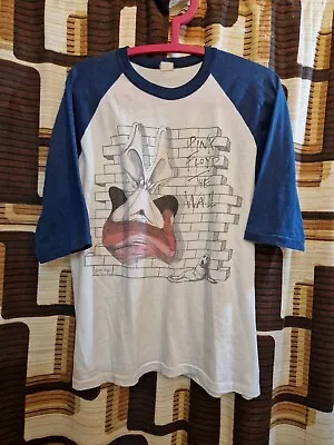 Buy Vintage Original 1970’s Pink Floyd The Wall Baseball Style T-shirt • 185£