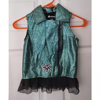 Buy Disney Descendants 3 Girls' Size Small (6/6X) Uma Shimmer Green Full-Zip Vest • 8.03£