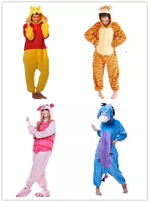 Buy Winnie The Pooh Piglet Tigger Onesiee Kigurumi Fancy Dress Costume Hoody Pyjamas • 15.99£