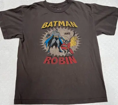 Buy Batman And Robin Grey T-shirt, Kids XL Gray Caped Crusaders DC Comics NICE • 7.22£