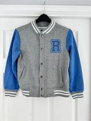 Buy Girls Primark Blue And Grey Varsity Jacket - Size 9-10 Years • 3.50£
