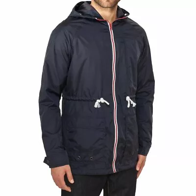 Buy Pre-owned Urban Classics Long Windbreaker Hooded Rain Jacket Navy Size M 40/42  • 7.95£