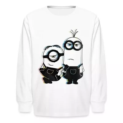 Buy Minions Merch Stuart Kevin Glitch Officially Licensed Kids' Long Sleeve T-Shirt • 18.94£