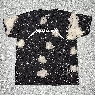 Buy Metallica Shirt Adult Medium Short Sleeve Oversized Tee Black Splatter Bravado • 14.41£