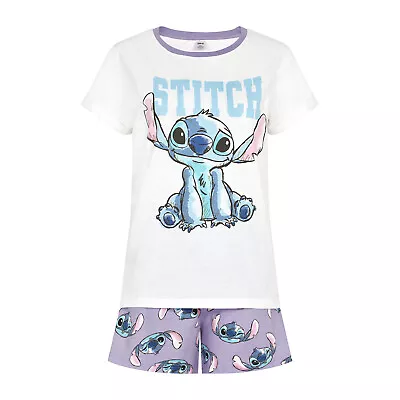 Buy Disney Lilo And Stitch Womens Short Pyjamas, Ladies Cotton Pjs, Sizes UK 8 To 22 • 17.95£