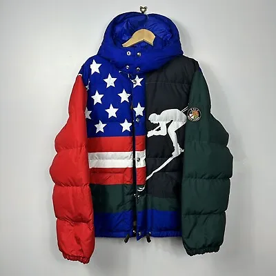 Buy Polo Ralph Lauren Puffer Jacket, Downhill Suicide Skier USA Rare, Down, Mens XL • 499.95£
