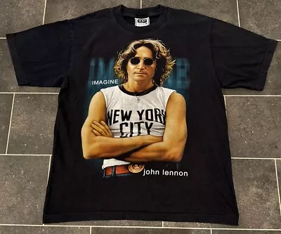 Buy John Lennon Imagine Vintage Retro T Shirt Single Stitch - Beatles Band Tee • 12.99£