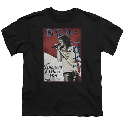 Buy Bon Jovi 86 Tour Kids Youth T Shirt Licensed Music Merch Rock Tee Black • 13.81£