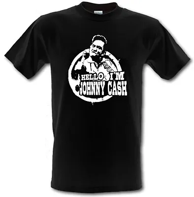 Buy HELLO I'M JOHNNY CASH Man In Black Middle Finger Heavy Cotton T-shirt ALL SIZES • 13.99£