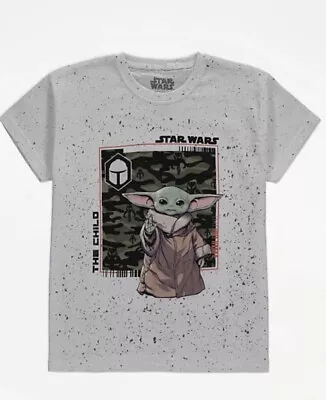 Buy Boys/ Girls Unisex Star Wars Mandalorian Baby Grogu™ Baby Yoda T-Shirt 7-8 Years • 8.99£