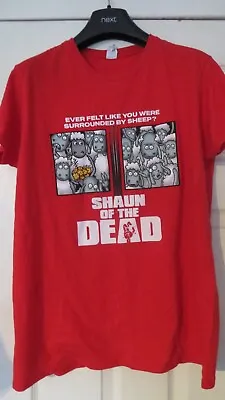 Buy Official Shaun The Sheep Of The Dead Parody T-shirt - Red, Women's Size Xxl • 12.95£