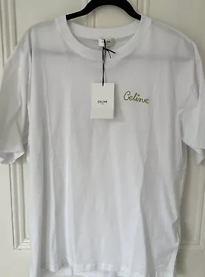 Buy Celine Embroidered White T Shirt - RRP 420 • 325£