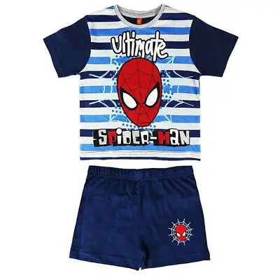 Buy Spider-Man T-shirt And Short For Children Cotton Licensed Size:from 98 To 122 Cm • 8.50£