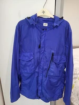 Buy CP Company Goggle Hood Chrome Overshirt XL Electric Blue Great Condition 22.5 Pp • 50£