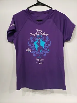 Buy Run Disney 2018 Fairy Tail Challenge 19.3 Marathon Purple SS Shirt Size S • 12.31£