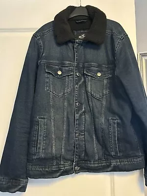 Buy Hollister Fleece Lined Denim Jacket Size Large • 16.95£