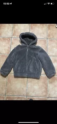 Buy Ladies Grey Fleece Jacket With Hood  Size XS (6-8) • 5£