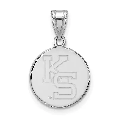 Buy Kansas State Wildcats School Letters Logo Disc Pendant In Sterling Silver • 49.13£