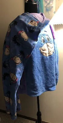 Buy Disney Eeyore 2 Pc Set Blue Pajamas Plush Floppy Ears XL 16/18 Winnie The Pooh ￼ • 22.89£