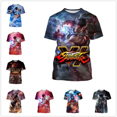 Buy Game Street Fighter 3D Unisex Casual T-Shirt Women Men Kids Short Sleeve Tops • 14.99£