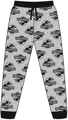 Buy Mens Jurassic Park Logo Print Multi Cuffed Lounge Pants Pyjama Bottoms S M L XL • 9.99£