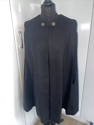 Buy Black Cape Coat Poncho XS Worn Once • 20£