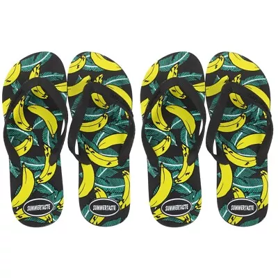 Buy  2 Pairs Summer Slipper For Men Cool Summer Sandals Home Slippers Beach Sandals • 17.59£