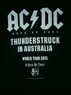 Buy AC/DC Thunderstruck AUSTRALIA T-Shirt 2015 WORLD TOUR MERCH UNISEX SMALL • 34.04£