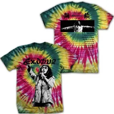 Buy Zion Rootswear Bob Marley Exodus Tour Reggae Music Tie Dye Tee Shirt ZRBM2042 • 38.51£