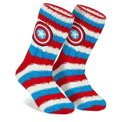 Buy Marvel Captain America Mens Slipper Socks, Marvel Gifts For Men • 14.49£