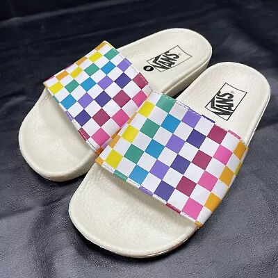 Buy Vans Slide On Rainbow Checkerboard Sandal Slipper Ladies Womens Size 6 - 195 • 14.17£