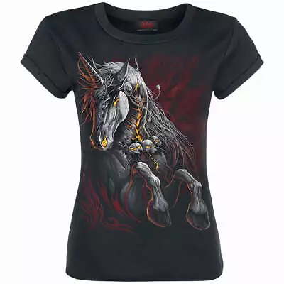 Buy INFERNAL UNICORN - Girls Boatneck Cap Sleeve T-Shirt • 13.99£