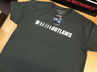 Buy Genuine Street Outlaws Mens Charcoal OG Logo Hot Rod T-Shirt Top BNWT • 9.99£