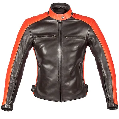 Buy Spada Turismo Ladies Black Red Waterproof Leather Motorcycle Jacket 12 16 20 • 139.99£