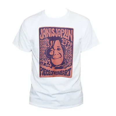 Buy Janis Joplin Piece Of My Heart Rock Hippie Gig Music Poster T-shirt Unisex Tee • 13.99£