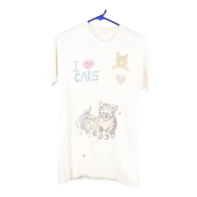 Buy I Love Cats Fruit Of The Loom Graphic T-Shirt - Medium White Cotton • 16.70£