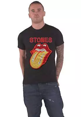 Buy The Rolling Stones Diamante Tongue T Shirt • 18.95£