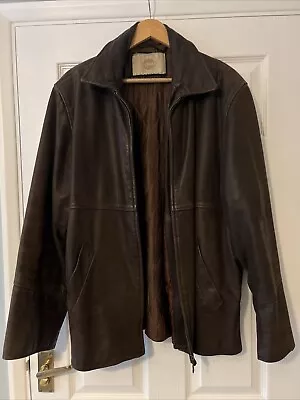 Buy Gorgeous Mens Dark Brown Leather Jacket - Used - Large • 50£
