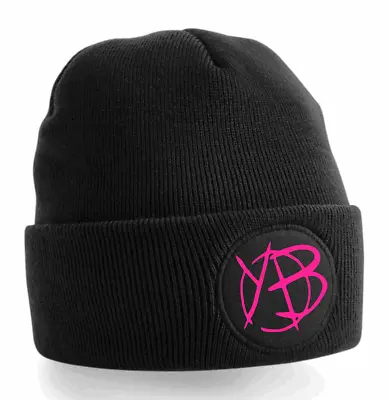 Buy NEW *Yungblud* Neon Pink Logo Black Beanie Merch Hat • 14.99£