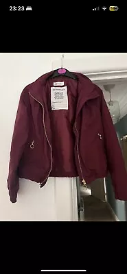 Buy Girls Burgundy Bomber Jacket Size 8-9 H&M • 1£