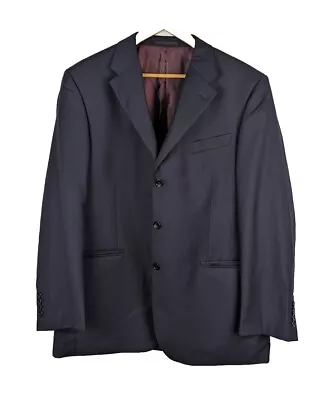 Buy Howick Mens Hudson Dark Navy Blue Blazer Suit Jacket 100% Wool Size 42S • 18£
