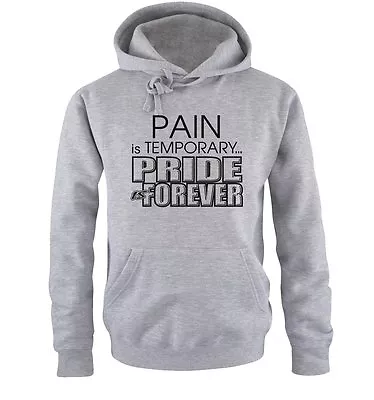 Buy Comedy Shirts - Pain Is Temporary - Men's Hoodie New Fitness Sport • 18.89£