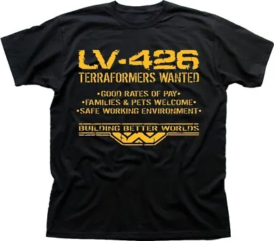 Buy LV426 Terraformers Wanted WEYLAND  ALIENS PROMETHEUS Black T-shirt FN9493 • 13.95£