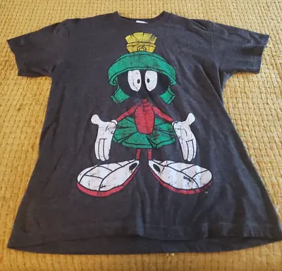 Buy Marvin The Martian T Shirt Mens Sz Small Dark Gray Short Sleeve Looney Tunes • 8.52£