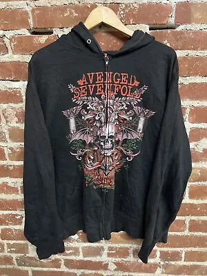 Buy Avenged Sevenfold Hoodie XL Full Zip Hooded Sweatshirt Metal Band T31 • 47.35£