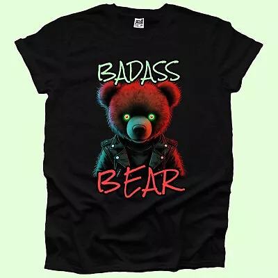 Buy Badass Teddy Bear Rock Music Punk Gothic Movie Demon Mens Tshirt Woman Unisex • 9.99£